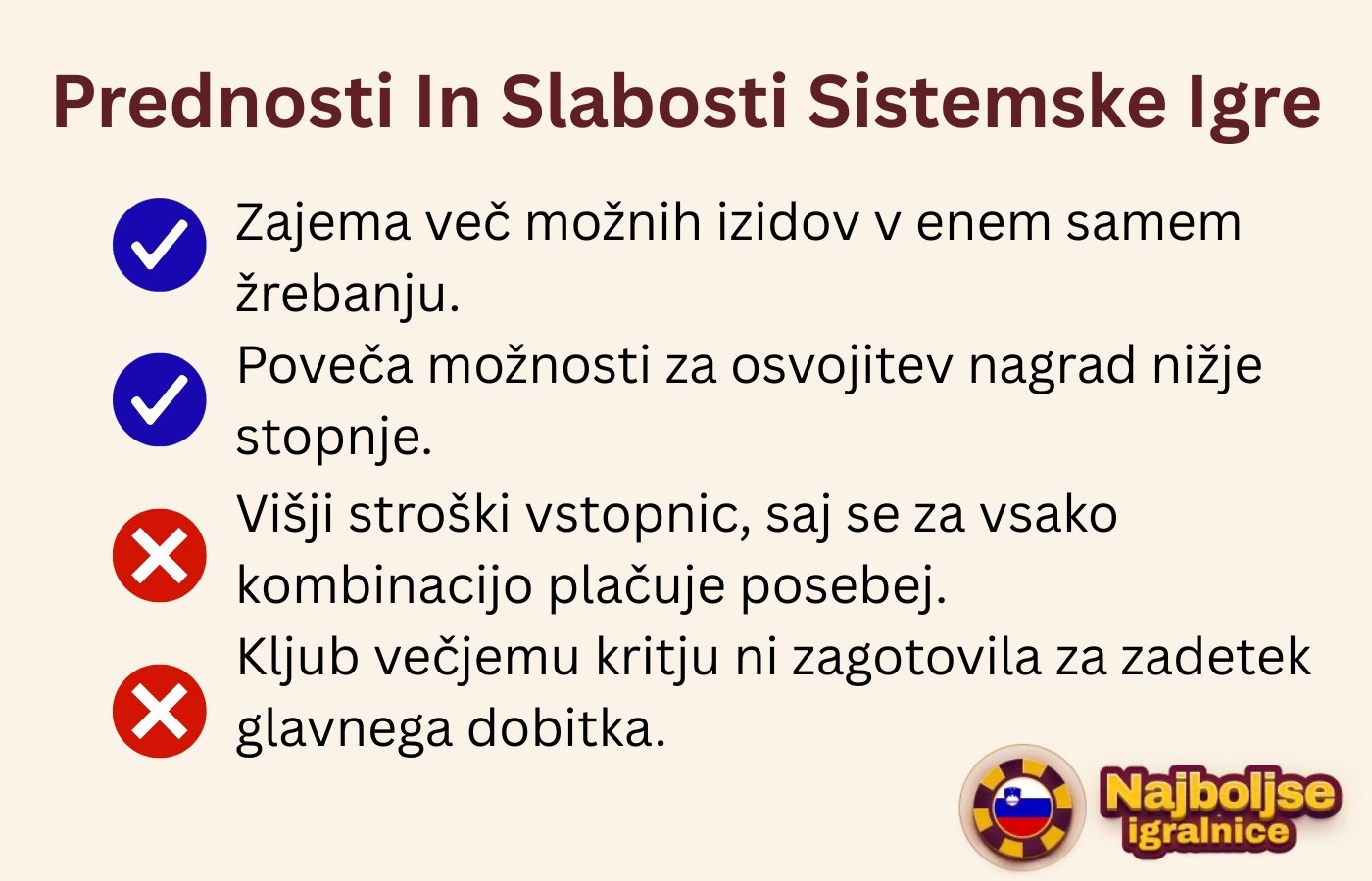 Prednosti In Slabosti Sistemske Igre