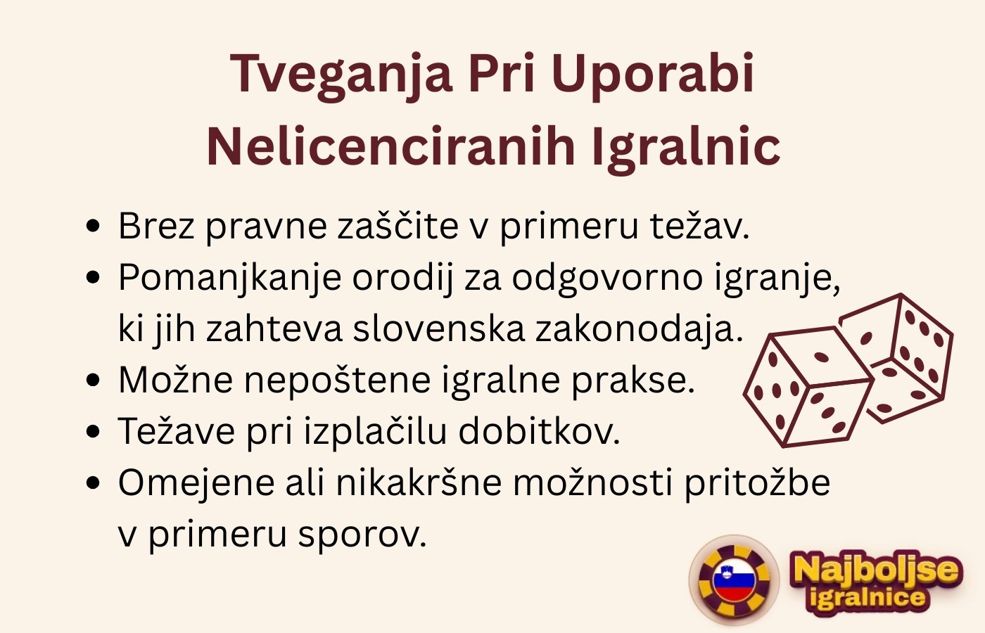 Tveganja Pri Uporabi Nelicenciranih Igralnic